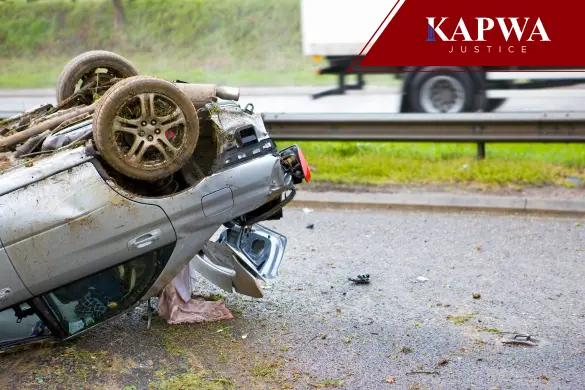rollover crash on the 60 Freeway